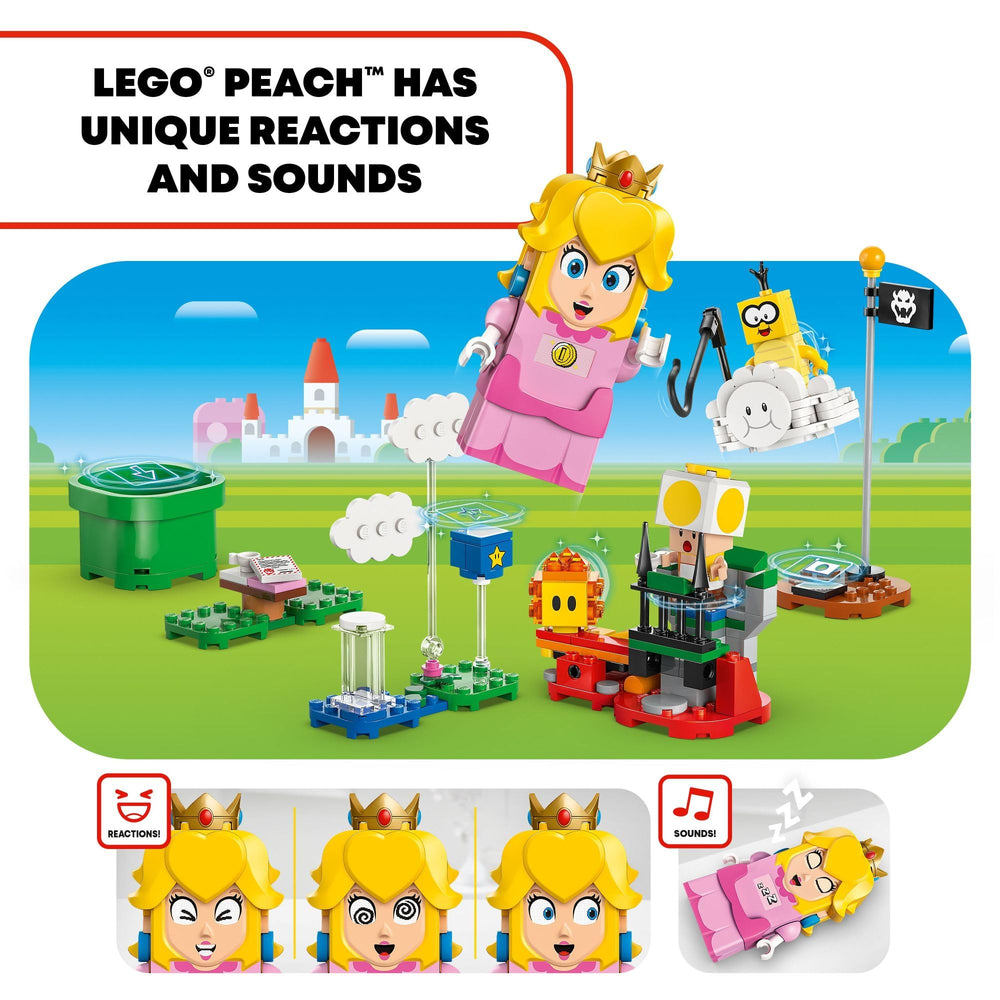 LEGO Super Mario Yellow Toad figure facilitates rescue-style missions and problem-solving.