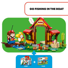 LEGO Super Mario Boat Fishing image: fishing-themed pretend play with a boat and rod