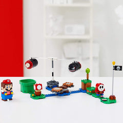LEGO Super Mario on platform shows Mario interacting with the set.