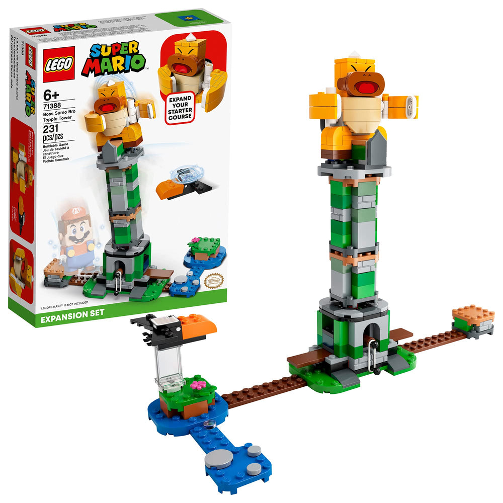 LEGO Super Mario Boss Sumo Bro Topple Tower close-up for interactive action play.