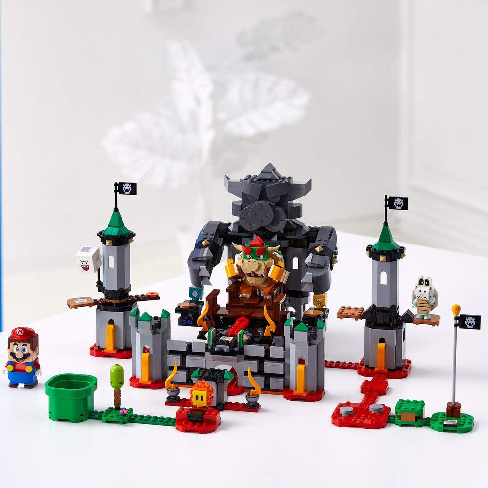 LEGO Super Mario Bowser's Castle boss battle in action showcases play-ready setup