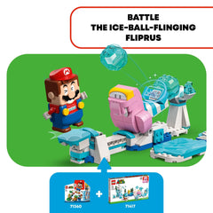 LEGO Super Mario ice platform for skating challenges and coin-earning play.