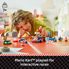 LEGO Super Mario Mario Kart standard kart build for drift action.