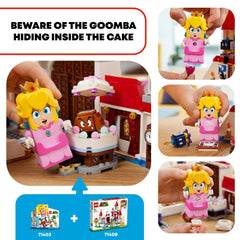 LEGO Super Mario Peach's Castle Peach stained-glass window adds decorative charm