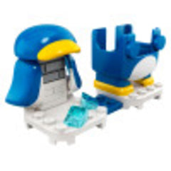 LEGO Super Mario Penguin Power-Up Pack 71384 assembled model showing suit fits LEGO Mario