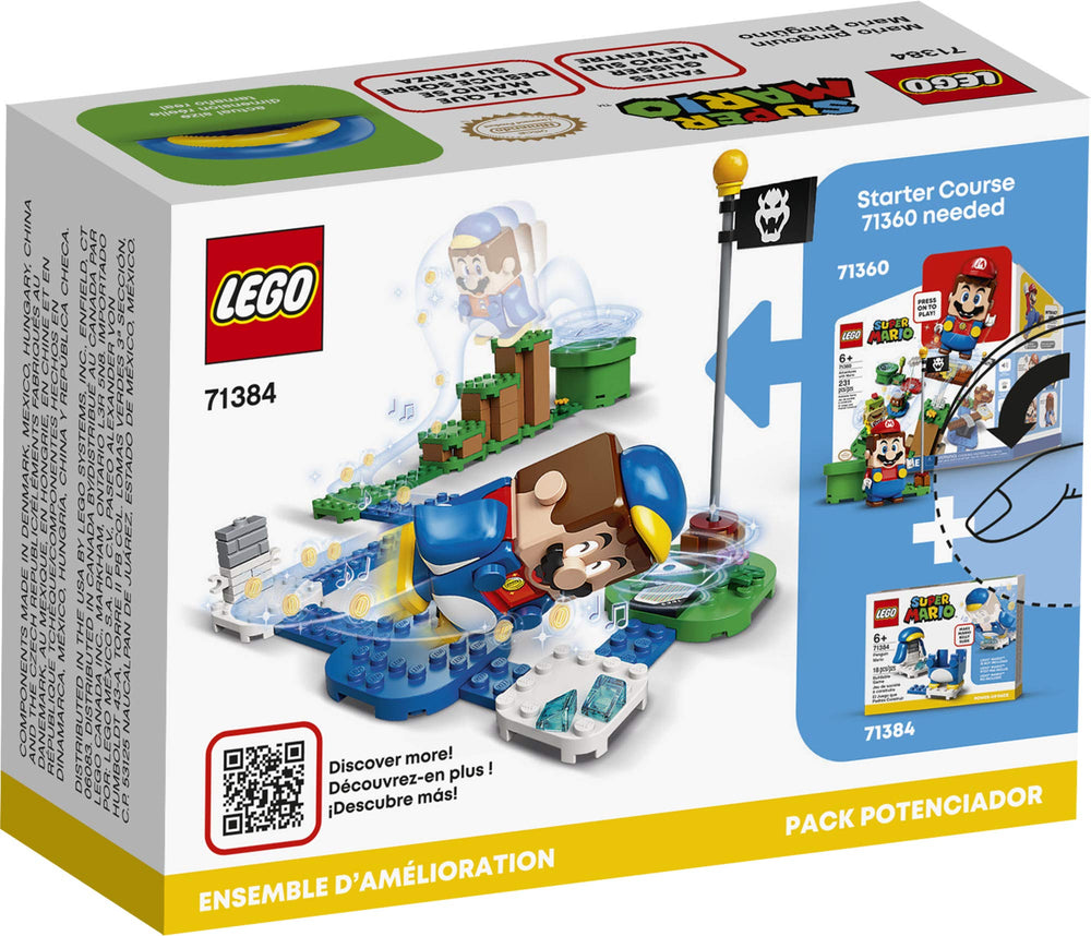 LEGO Super Mario Penguin Power-Up Pack 71384 coin boost feature enabling extra digital coins during play
