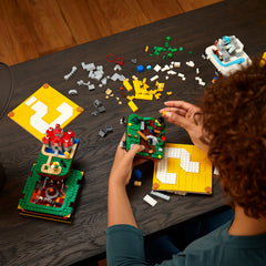 LEGO Super Mario question block brings Big Bully figure to your shelf.