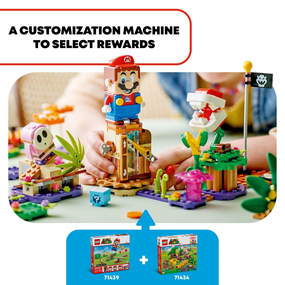 LEGO Super Mario Soda Jungle Maker set Piranha Plant creates dynamic scenes.