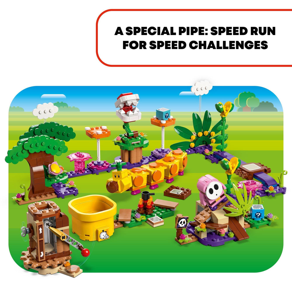 LEGO Super Mario Soda Jungle Maker set Speed Run pipe for quick challenges.