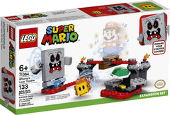 LEGO Super Mario Whomp’s Lava Trouble expansion highlighting the sliding platform for dynamic level play