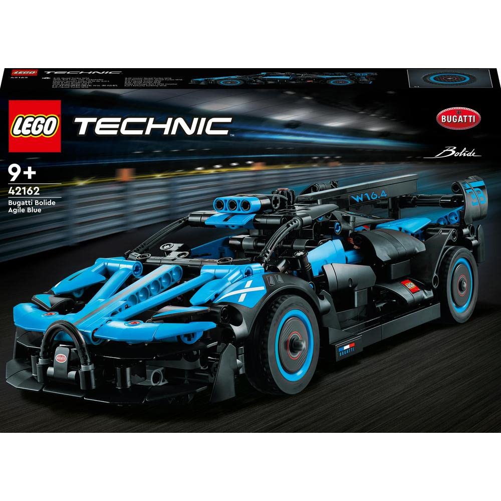 LEGO Technic 42162 Bugatti Agile Blue chassis build highlights precise gears