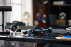 LEGO Technic 42162 Bugatti Agile Blue interior exterior shine close-up