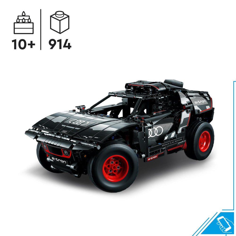 LEGO Technic Audi RS Q e-tron 42160 builder-app integration enables model zoom and progress tracking