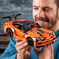 LEGO Technic Corvette ZR1 42093 rear wing highlighting aero detail for fans