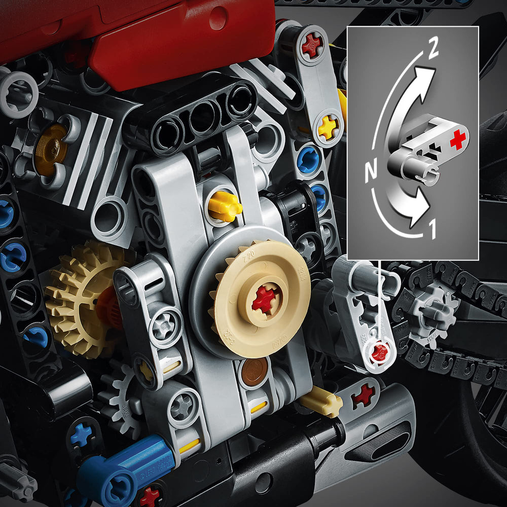 LEGO Technic Ducati Panigale V4 R cockpit dashboard realism
