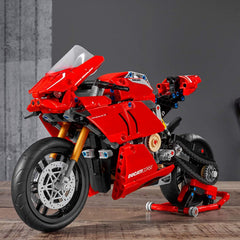 LEGO Technic Ducati Panigale V4 R display stand enables elegant showroom presentation