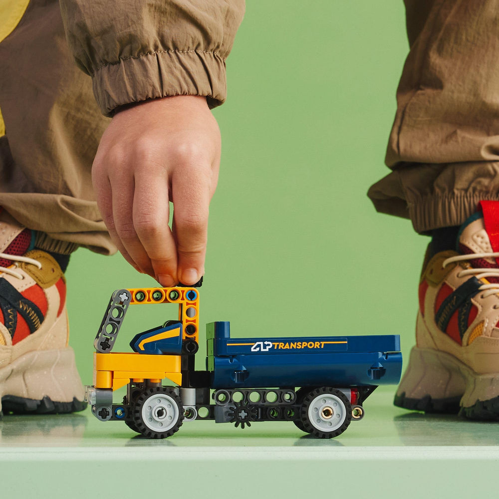 LEGO Technic Dump Truck 42147 excavator-conversion mode inviting rebuild into a digger
