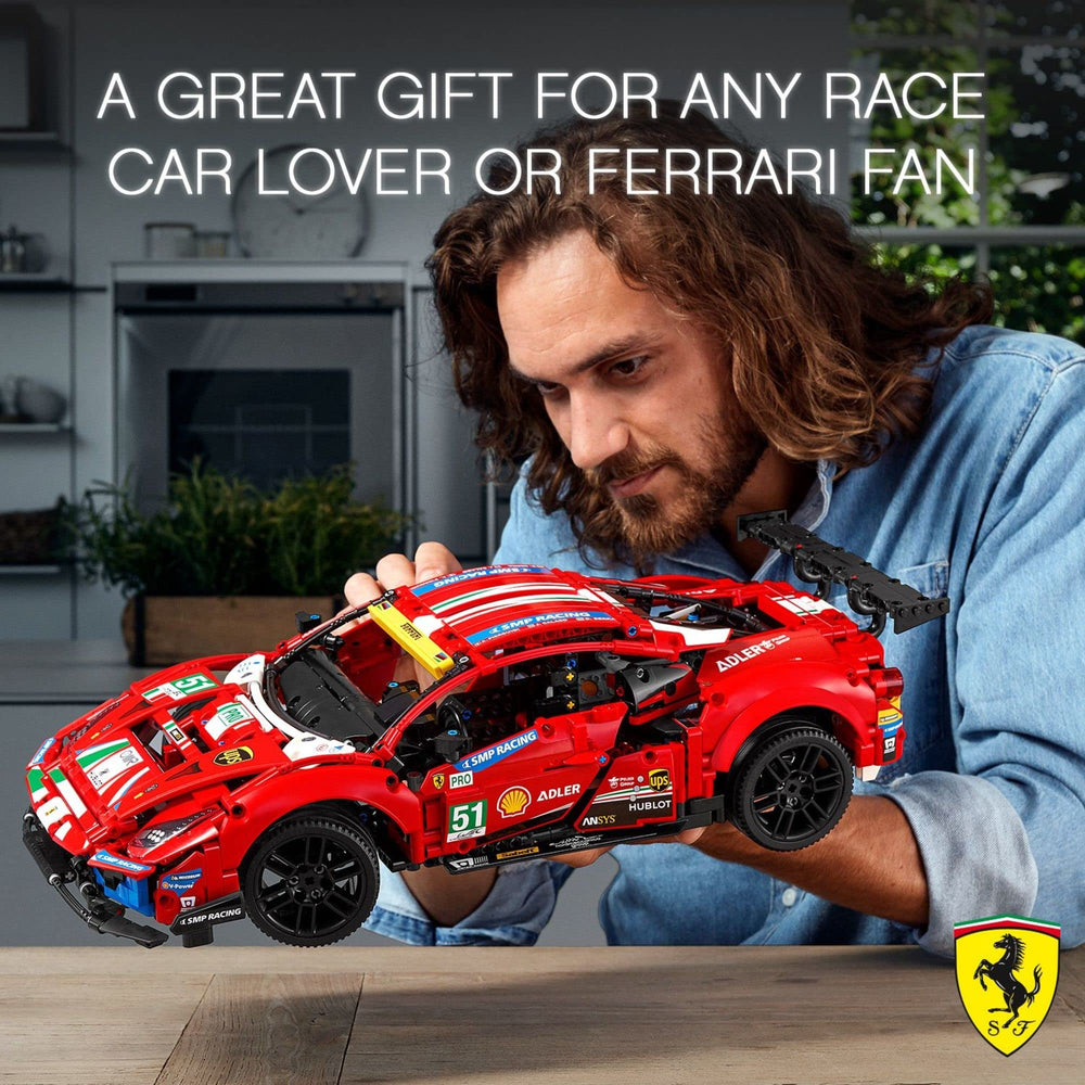 LEGO Technic Ferrari 488 GTE AF Corse 51 opening doors for interactive display