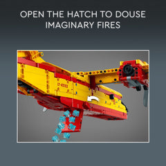 LEGO Technic Firefighter Aircraft landing gear deployment for realistic handling