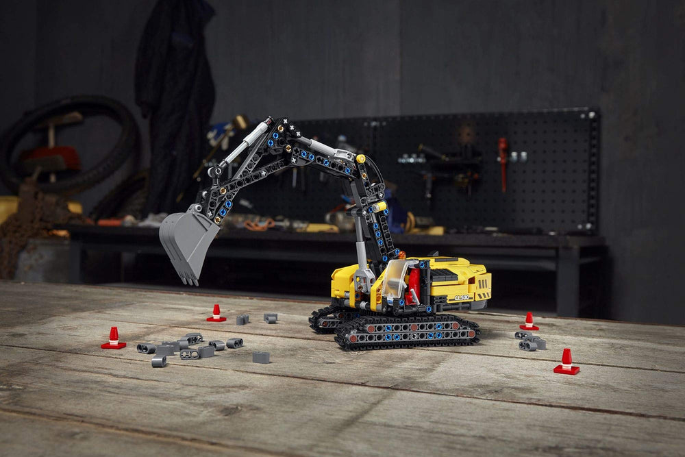 LEGO Technic Heavy-Duty Excavator 42121 cones and stones encourage outdoor inspired play