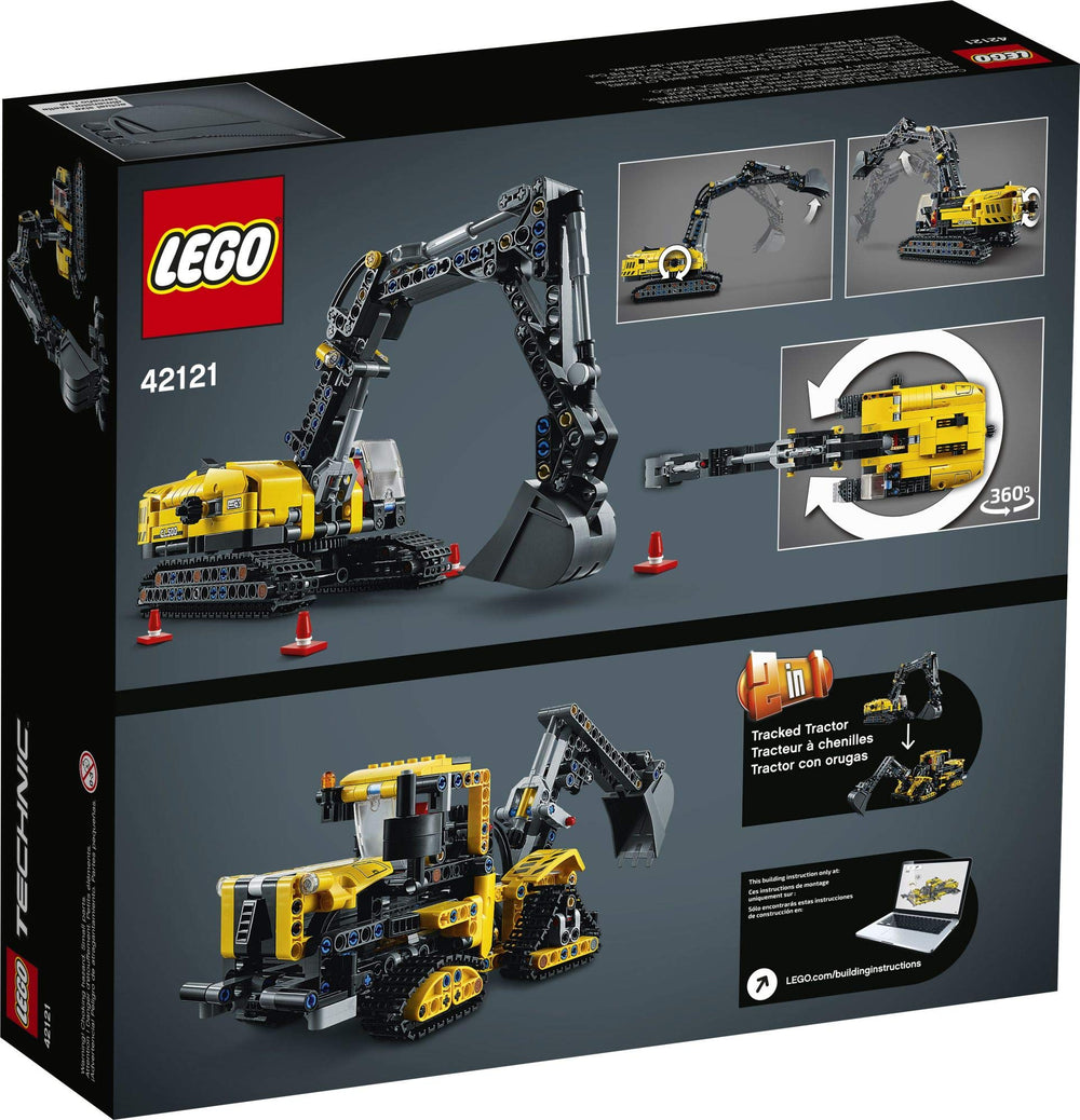 LEGO Technic Heavy-Duty Excavator 42121 detailed cabin with driver seat for role play