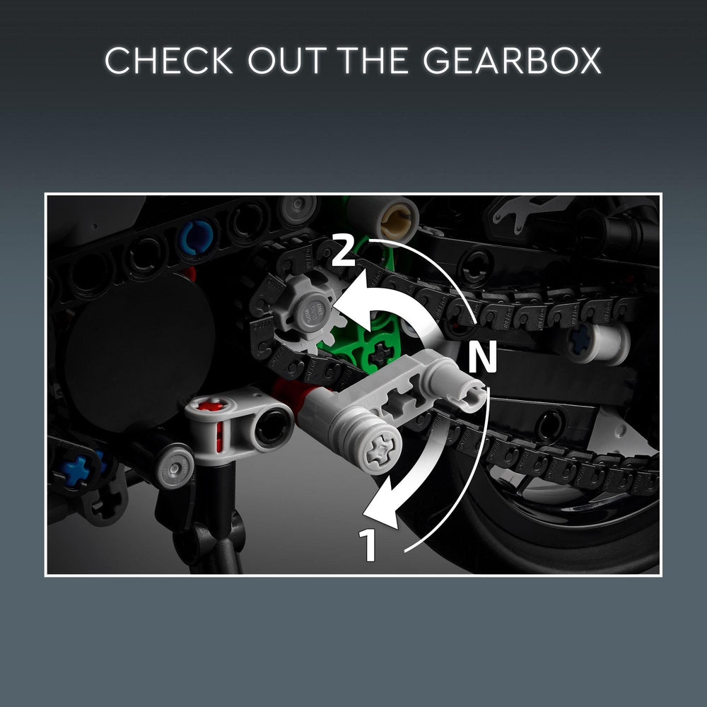LEGO Technic Kawasaki Ninja H2R turbocharger accuracy and shine