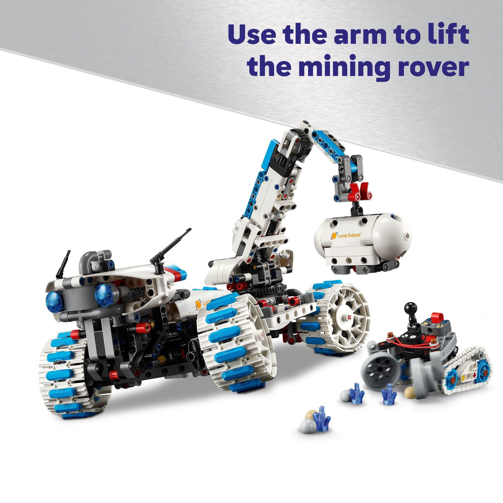 LEGO Technic Lunar Outpost Moon Rover rotating arm supports sample collection missions