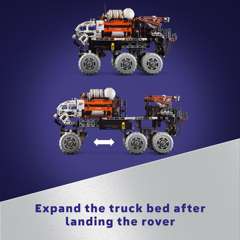 LEGO Technic Mars Rover crane enables lifting gear and the robot rover