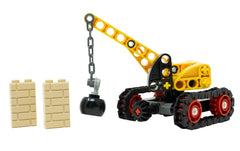 LEGO Technic mini crane with wrecking ball, compact display piece for desks