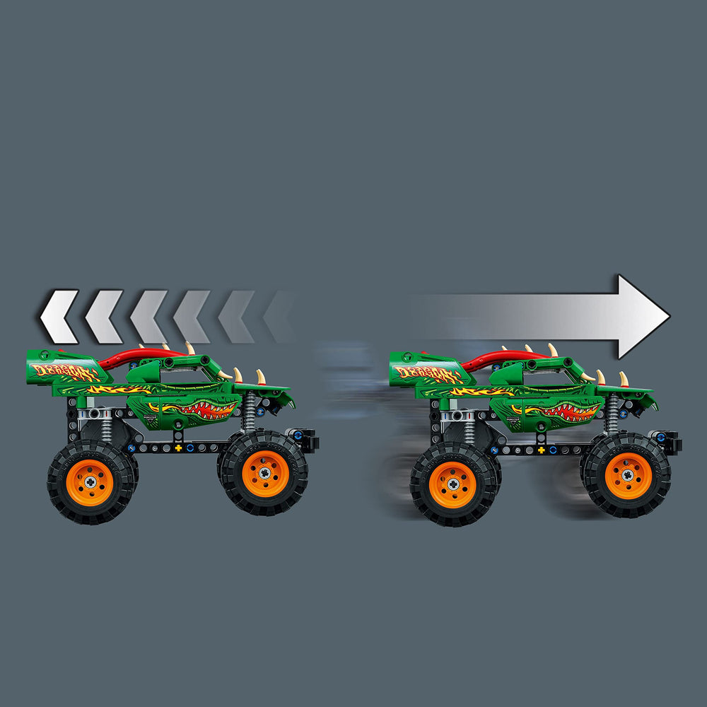 LEGO Technic Monster Jam Dragon 42149 crocodile buggy rebuild demonstrates 2-in-1 versatility