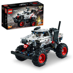 LEGO Technic Monster Jam Monster Mutt Dalmatian front view highlights authentic graphics for immersive play