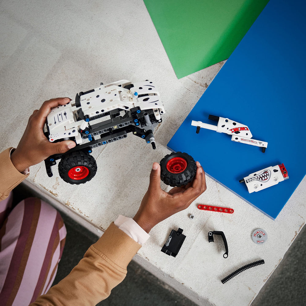 LEGO Technic Monster Jam Monster Mutt Dalmatian pull-back action enables quick races