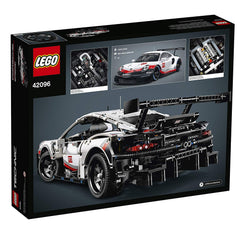 LEGO Technic Porsche 911 RSR cockpit detail with radar and steering