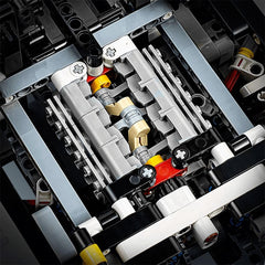 LEGO Technic Porsche 911 RSR steering mechanism for interactive building