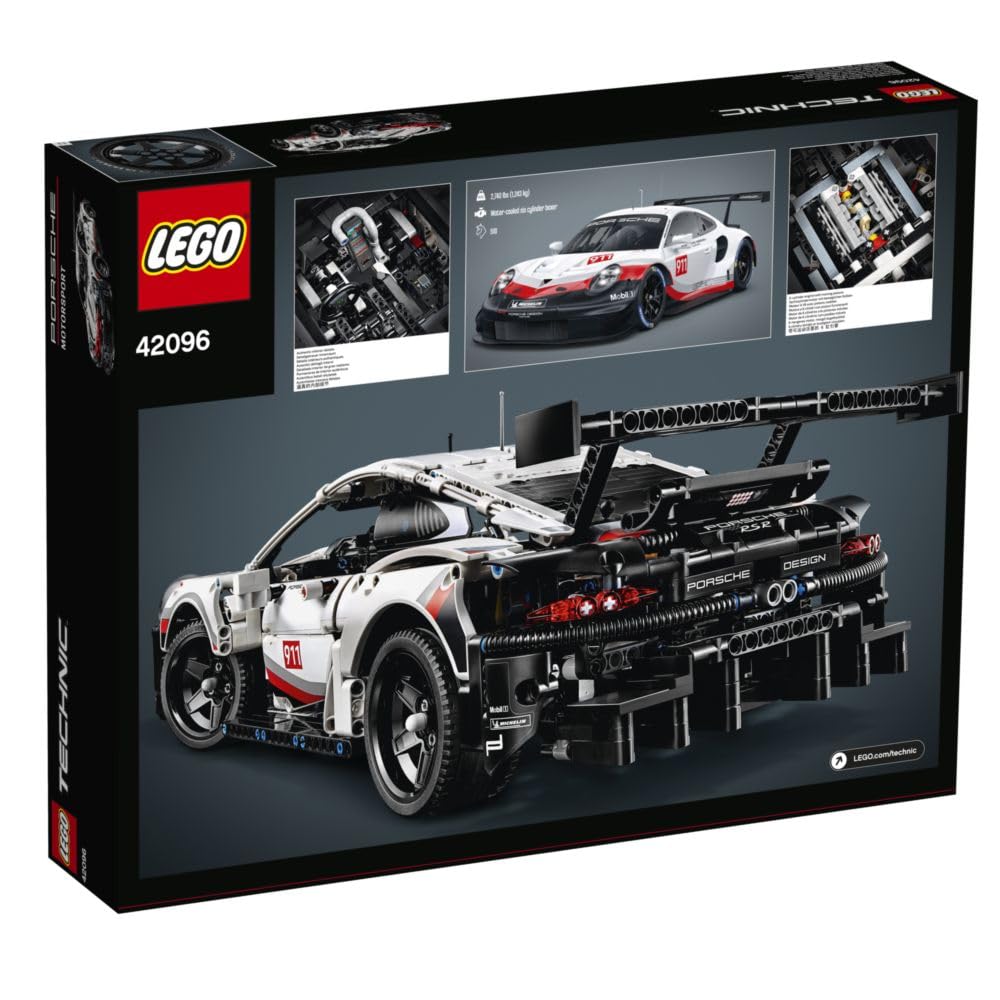 LEGO Technic Porsche 911 RSR black rims and aero body on show