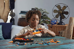 LEGO Technic Rescue Hovercraft dimensions show compact size for display and play