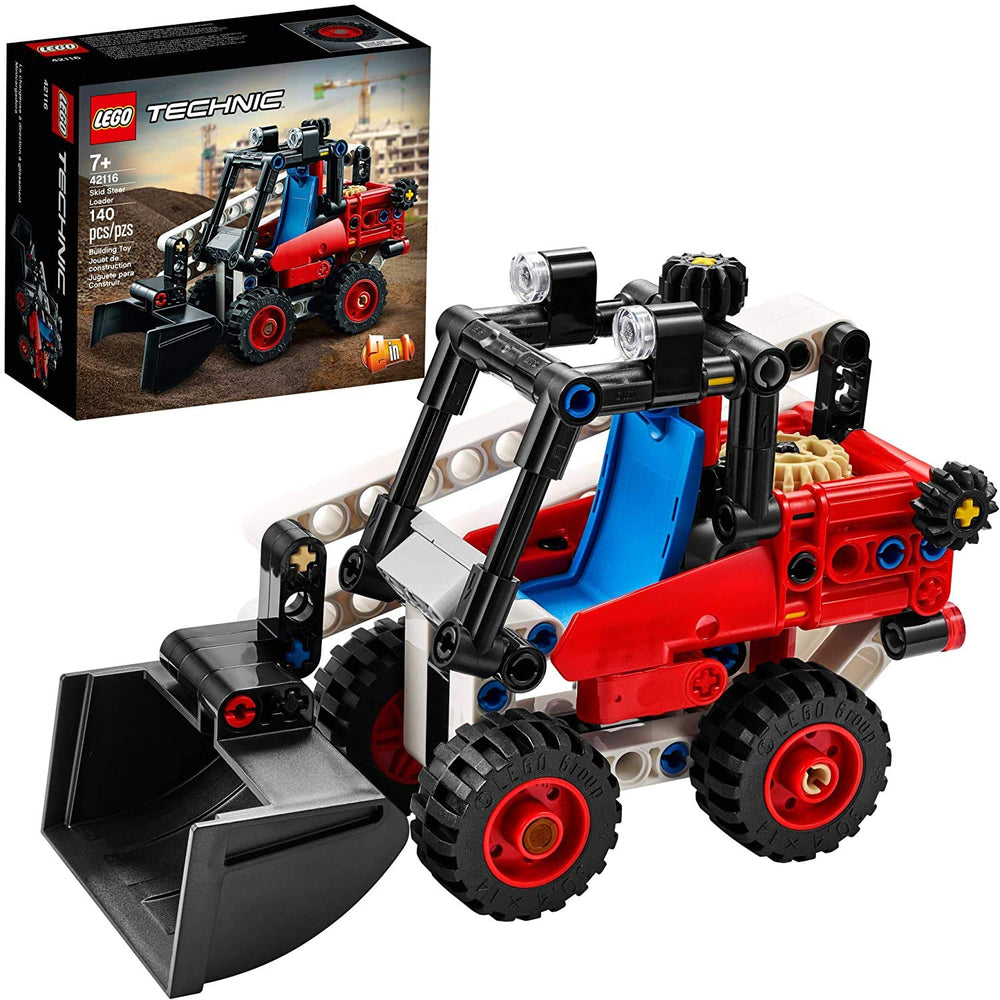 LEGO Technic Skid Steer Loader assembly with lifting bucket for imaginative play