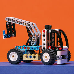 LEGO Technic Telehandler 42133 tilting forks enable precise material handling during pretend builds.