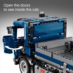 LEGO Technic tipping dump truck blue body detail and design quality