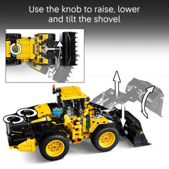 LEGO Technic Volvo L120 articulated steering enables precise turns in tight spaces