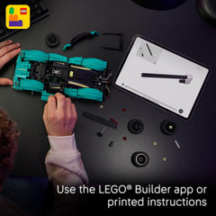 Model displayed on a desk for pretend play and room decor with LEGO