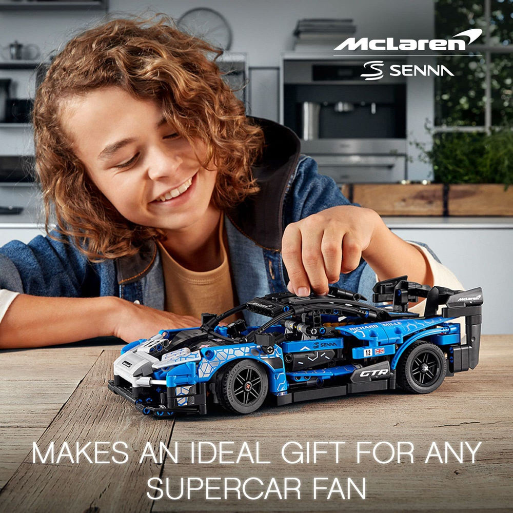 LEGO Technic McLaren Senna GTR 42123 dihedral doors open like a real supercar