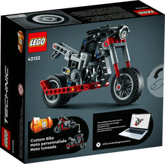 LEGO Technic 42132 packaging and pieces organized for quick building sessions