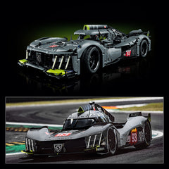 LEGO Technic Peugeot 9X8 rear view suitable for desk display