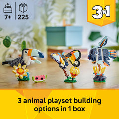 LEGO tropical butterfly with posable wings for storytelling