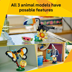 LEGO tropical fish with rotatable fins and 360-degree stand