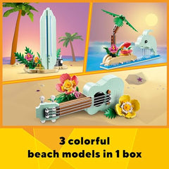 LEGO Tropical Ukulele strings detail for pretend music play and interaction.