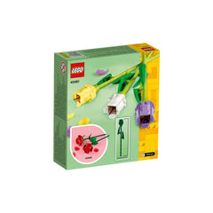 LEGO Tulips 40461 shown in a vase for display-ready charm.