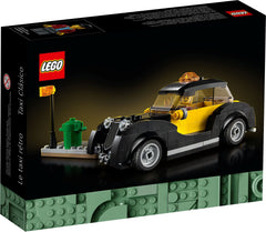 Lego Vintage Taxi 40532 detailed close-up highlights chrome accents and piece quality