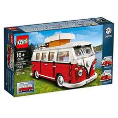 LEGO Volkswagen T1 Camper Van rear door open reveals detailed engine.